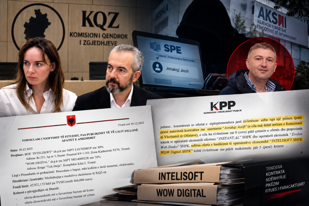 Skandali në tenderin e KQZ: Si ndërhyri Sekretarja në sistem për favorizuar kompaninë e vellain e Ferit Hoxhës që hetohet n dosjen e AKSHI-t