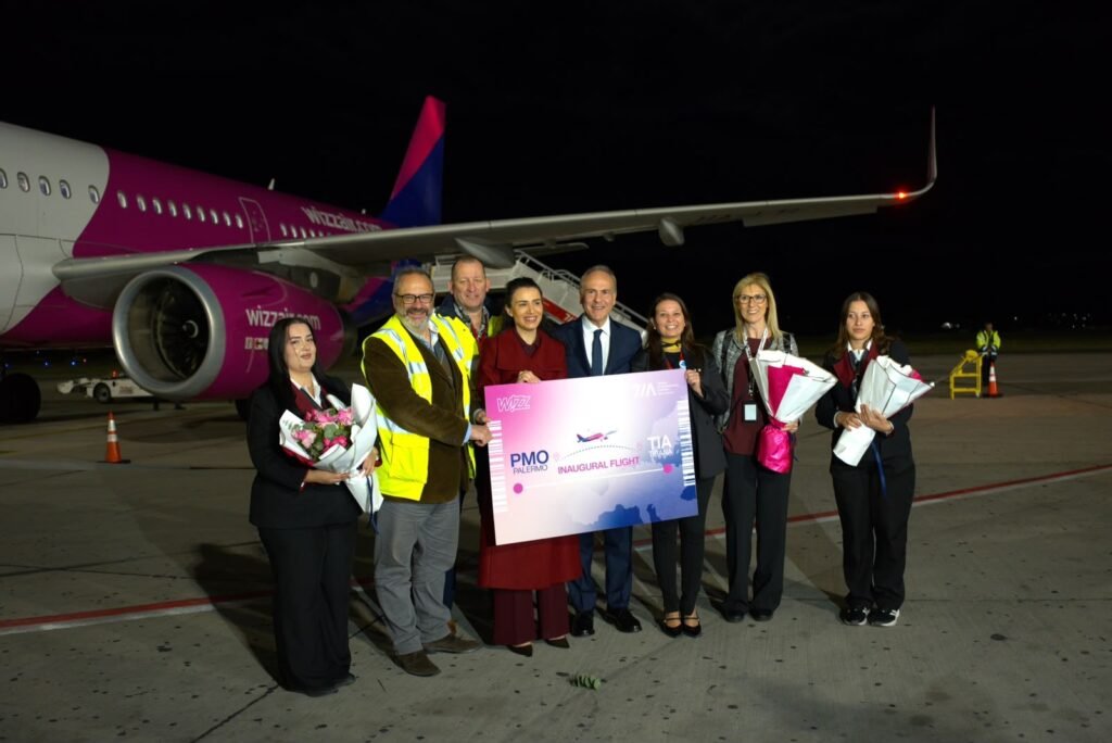 Aeroporti Ndërkombëtar i Tiranës inauguron linjën e re direkte Tiranë–Palermo me Wizz Air